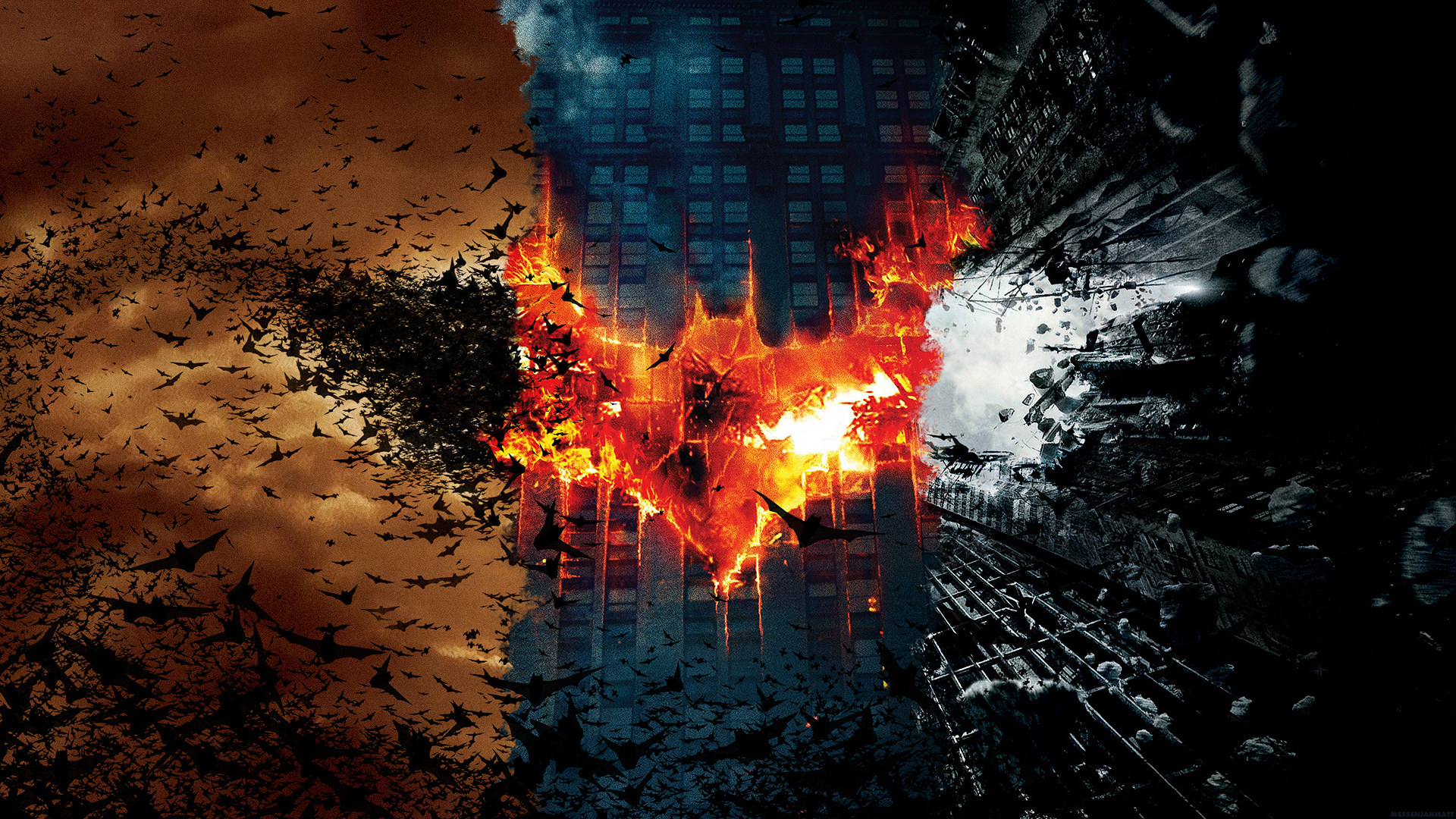 batman trilogy poster